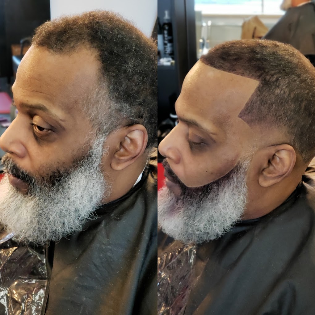 Beard sculpt before & after